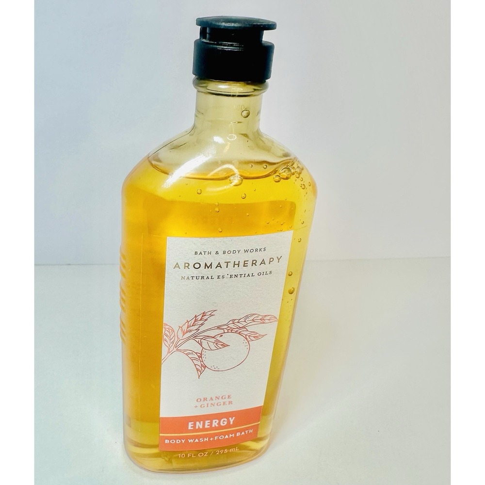 Bath & Body Works Aromatherapy Energy Orange Ginger Body Wash & Foam Bath 10 oz